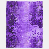 Eleganter Lila Disco Glitzer Retro Design Fleecedecke (Vorderseite)