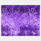 Eleganter Lila Disco Glitzer Retro Design Fleecedecke (Vorderseite (Horizontal))