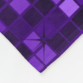 Eleganter Lila Disco Glitzer Retro Design Fleecedecke (Ecke)