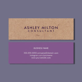 Eleganter, Lila DRUCKTER Kraft Berater Mini Visitenkarte