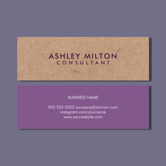 Eleganter, Lila DRUCKTER Kraft Berater Mini Visitenkarte