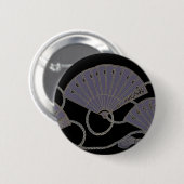 Eleganter lila Fächer Button (Vorne & Hinten)