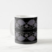 Eleganter lila Fächer Kaffeetasse (Vorderseite Links)
