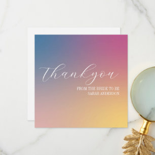 Eleganter lila Farbverlauf Brautparty  Dankeskarte