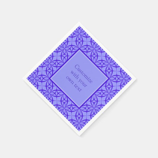 Eleganter Lila Filigree-Muster - Benutzerdefiniert Serviette (Ecke)