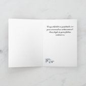 Eleganter Lila Foil wie Damask Abschluss Karte (Innenseite)