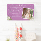Eleganter Lila Foto Blumen Abschluss Banner (Insitu)