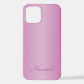 Eleganter Lila gebürsteter Metallname iPhone Hülle (Rückseite)