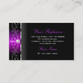 Eleganter Lila, gequetscher Schmuck Visitenkarte (Rückseite)