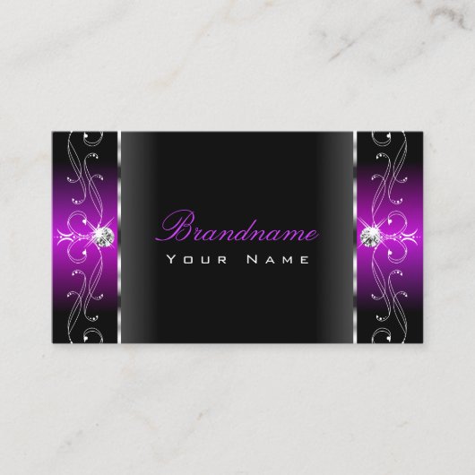 Eleganter Lila, gequetscher Schmuck Visitenkarte (Vorderseite)