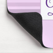 Eleganter Lila gestreifter Extravaganter Anfang Mousepad (Ecke)