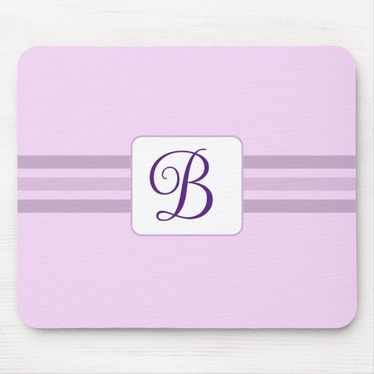 Eleganter Lila gestreifter Extravaganter Anfang Mousepad (Vorne)