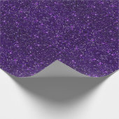 Eleganter Lila Glamour Glitzer Geschenkpapier (Ecke)
