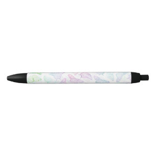 Eleganter Lila Glitzer Butterfly Glam Design Kugelschreiber