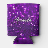 Eleganter Lila Glitzer Dosenkühler (Vorderseite)