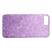 Eleganter lila Glitzer LuxusiPhone 7 Fall Case-Mate iPhone Hülle (Rückseite (Horizontal))