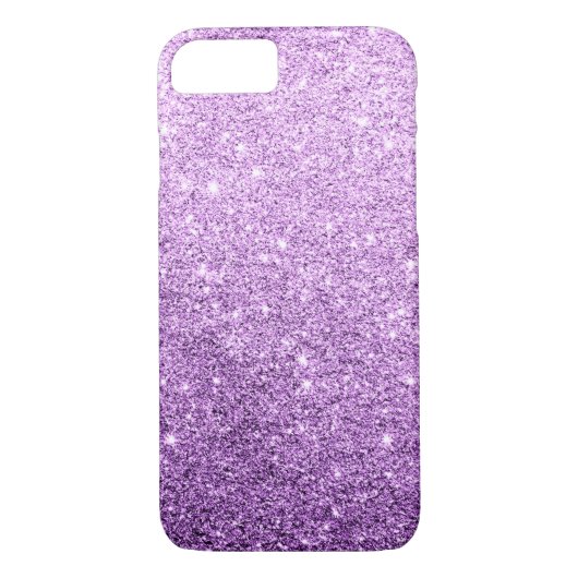 Eleganter lila Glitzer LuxusiPhone 7 Fall Case-Mate iPhone Hülle (Rückseite)