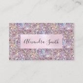 Eleganter Lila Glitzer Makeup Artist Visitenkarte (Vorderseite)