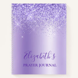 Eleganter Lila Glitzer Prayer Journal Notizblock