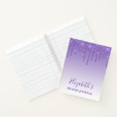 Eleganter Lila Glitzer Prayer Journal Notizblock (Innenseite)