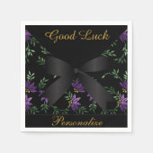 Eleganter Lila Glitzer Serviette (Vorderseite)