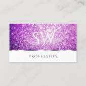 Eleganter Lila Glitzer Spark Starts Visitenkarte (Vorderseite)