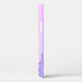 Eleganter lila Glitzer Tropfen Case-Mate iPhone Hülle (Rückseite / Rechts)