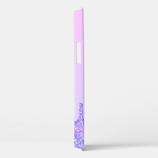 Eleganter lila Glitzer Tropfen Case-Mate iPhone Hülle (Rückseite / Rechts)