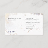 Eleganter Lila Glitzer Visitenkarte (Rückseite)