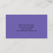 Eleganter Lila Glitzer Wasserfarbe Butterfly Visitenkarte (Rückseite)