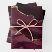 Eleganter Lila Gold Glitzer Geschenkpapier Set (Beispiel)