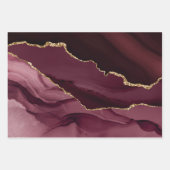 Eleganter Lila Gold Glitzer Geschenkpapier Set (Vorderseite)