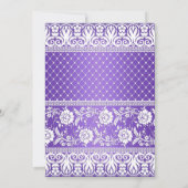 ELEGANTER LILA GOLD UND WEISSE FLÄCHE GEBURTSTAG EINLADUNG (Rückseite)