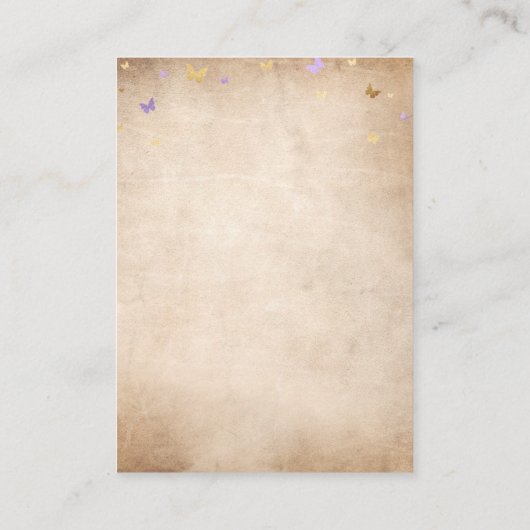 Eleganter Lila Goldbarren-UAWG QR-Code Begleitkarte (Rückseite)