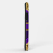 Eleganter Lila Golddamassel Jewel Case-Mate iPhone Hülle (Hinten/Rechts)