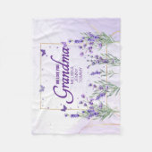 Eleganter Lila Goldlavender Wir Liebe Sie Oma Fleecedecke (Vorderseite)