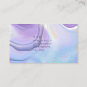 Eleganter lila Goldviolett-Designer Visitenkarte (Rückseite)