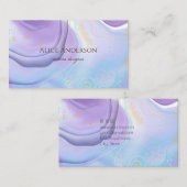 Eleganter lila Goldviolett-Designer Visitenkarte (Vorne/Hinten)