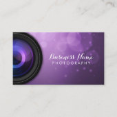 Eleganter Lila Hintergrund Moderne Fotografie Visitenkarte (Vorderseite)