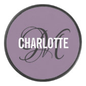 Eleganter lila Hockeypuck Eishockey Puck (Vorderseite)