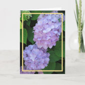Eleganter Lila Hydrangeas-Blume Karte (Vorderseite)