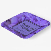 Eleganter lila Hydrangeas Lavender lilac Pappteller (Gewinkelt)