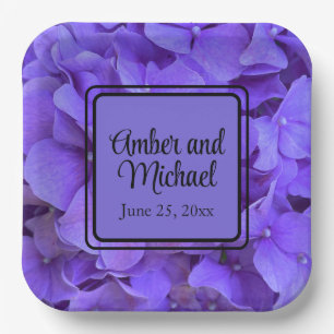 Eleganter lila Hydrangeas Lavender lilac Pappteller