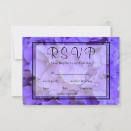 Eleganter lila Hydrangeas Lavender UAWG RSVP Karte