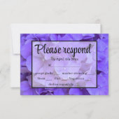 Eleganter lila Hydrangeas Lavender UAWG RSVP Karte (Vorderseite)