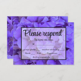 Eleganter lila Hydrangeas Lavender UAWG RSVP Karte