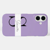 Eleganter Lila iPhone-Fall mit Personalisierten Case-Mate iPhone Hülle (Rückseite (Horizontal))