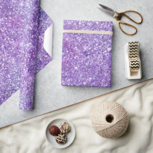 Eleganter, Lila Iridescent Gradient Glitzer Geschenkpapier