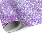 Eleganter, Lila Iridescent Gradient Glitzer Geschenkpapier (Rolleneckpunkt)