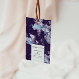 Eleganter Lila künstlerischer Brush Stroke Vielen Geschenkanhänger